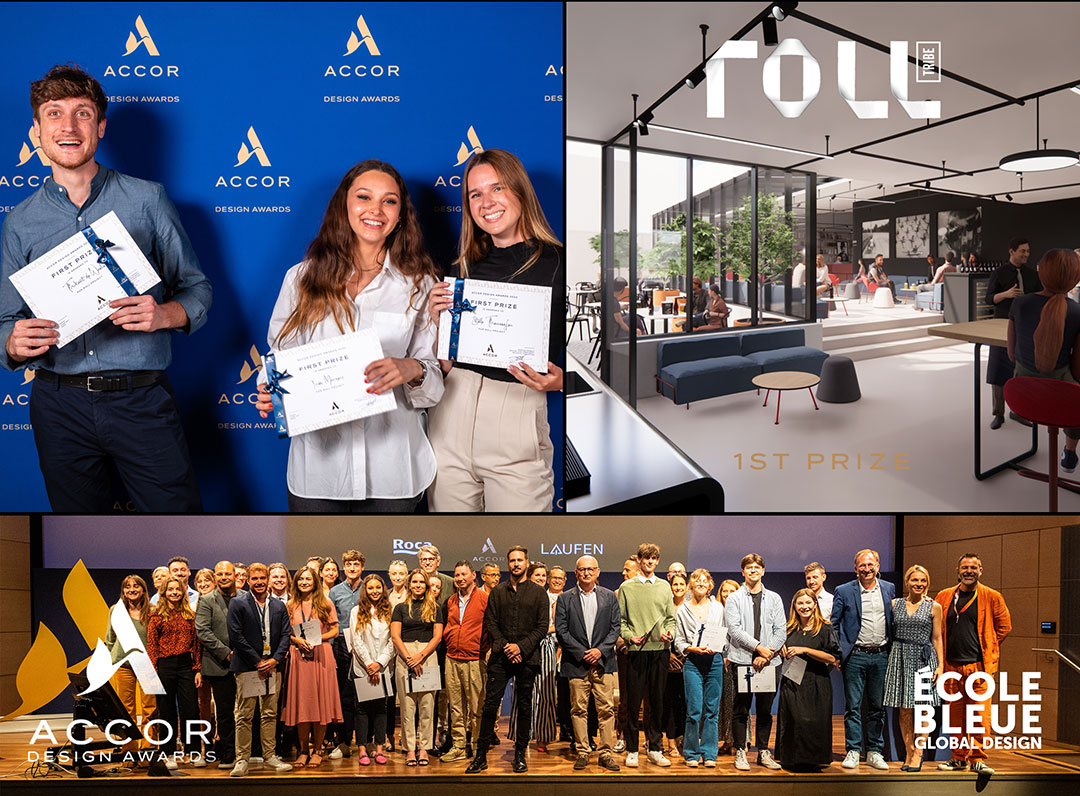 Accor Design Awards 2022 • Les Étudiants de 3e annÉe de Design Global de l’École Bleue remportent le premier prix