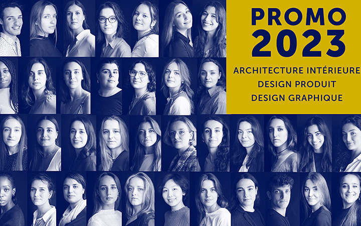 Promo 2023 : Le diplôme en poche pour la section Architecture Intérieure, Design Produit, et Design Graphique ! - Ecole Bleue